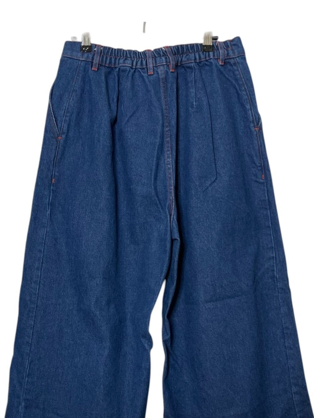 Big Bud Press Wide Leg Trousers Women’s Medium Petite Indigo Dark Wash Retro - Picture 6 of 12